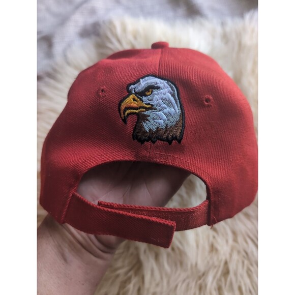 USMC Semper Fi Red Cap Sports Headwear Embroidered Adjustable W/ Eagle On Back - Picture 5 of 8